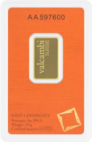 10 грама Златно Кюлче Valcambi