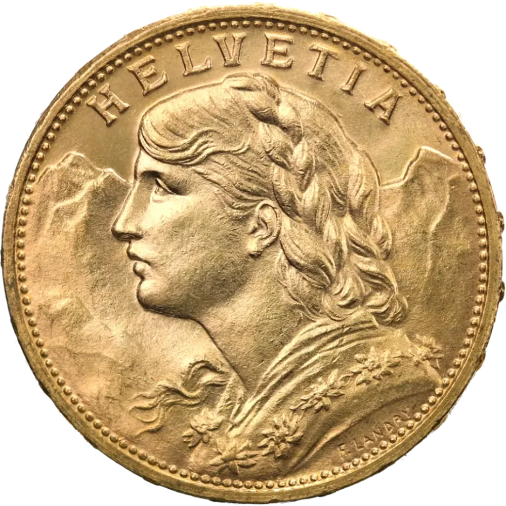 20 Швейцарски Франка Вренели